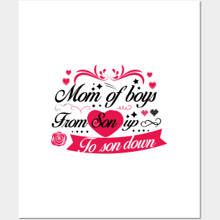 mom of boys from son up to son down mother of boys gift ideas for mothers day Posters and Art